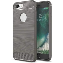 Pouzdro Forcell Carbon na iPhone 8 Plus / 7 Plus - Šedá