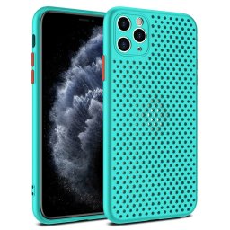 Pouzdro Breath Case iPhone 12 Pro Max - tyrkysové