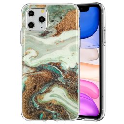 Pouzdro TopQ iPhone 12 Pro Max silikon Marble Glitter - Design 5