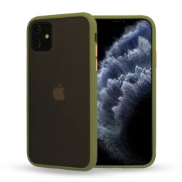 Pouzdro Vennus Color Button Bumper iPhone 12 Pro Max - olivové