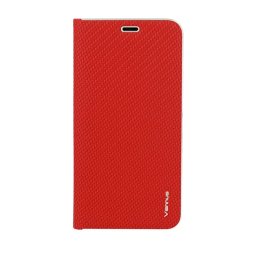 Vennus Book Carbon iPhone 12 Pro Max - Červené
