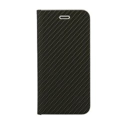 Pouzdro Vennus Book Carbon iPhone 12 / iPhone 12 Pro - Černé