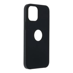 Pouzdro Forcell Soft-Touch SILICONE APPLE IPHONE 12 MINI - černé výřez na logo