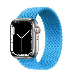 Řemínek iMore Braided Solo Loop Apple Watch Series 1/2/3 38mm - bazénově modrá (XS)