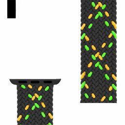 Řemínek iMore Braided Solo Loop Apple Watch Series 1/2/3 38mm - černý/žlutý/zelený (L)