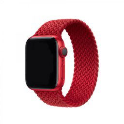 Řemínek iMore Braided Solo Loop Apple Watch Series 1/2/3 38mm - červený (L)