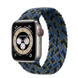 Řemínek iMore Braided Solo Loop Apple Watch Series 1/2/3 38mm - modrý/černý/zelený (S)