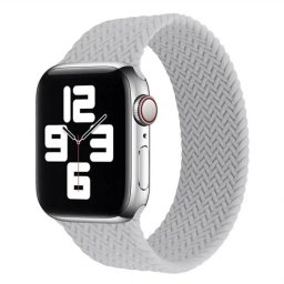 Řemínek iMore Braided Solo Loop Apple Watch Series 1/2/3 38mm - šedý (S)