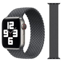 Řemínek iMore Braided Solo Loop Apple Watch Series 1/2/3 38mm - tmavě šedý (S)