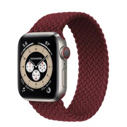 Řemínek iMore Braided Solo Loop Apple Watch Series 1/2/3 38mm - vínově červený (XS)