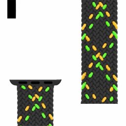 Řemínek iMore Braided Solo Loop Apple Watch Series 1/2/3 42mm - černý/žlutý/zelený (XS)