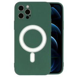 Pouzdro Tel1 TECT MagSilicone Case - iPhone 12 - Tmavě zelené