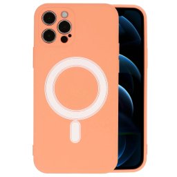 Pouzdro 1Mcz MagSilicone TPU Ochranné s MagSafe Apple iPhone 12 mini - Oranžové
