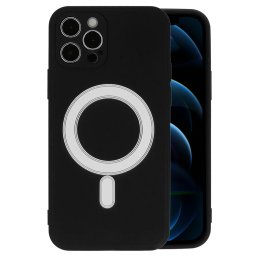 Pouzdro 1Mcz MagSilicone TPU Ochranné s MagSafe Apple iPhone 12 Pro Max - Černé