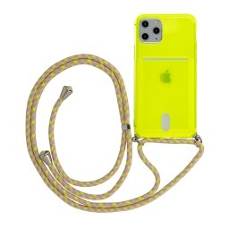 Vennus STRAP Fluo Case iPhone 12 Pro Max - neonově žlutá