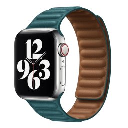 iMore Řemínek Kožený tah Apple Watch Series 1/2/3 (42mm) - malachitově zelený