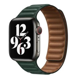 iMore Řemínek Kožený tah Apple Watch Series 1/2/3 (42mm) - sekvojově zelený