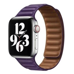 iMore Řemínek Kožený tah Apple Watch Series 1/2/3 (42mm) - tmavě fialový
