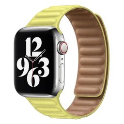 iMore Řemínek Kožený tah Apple Watch Series 1/2/3 (42mm) - zázvorově žlutý