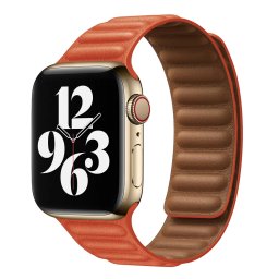 iMore Řemínek Kožený tah Apple Watch Series 1/2/3 (38mm) - oranžový