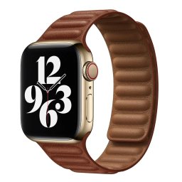 iMore Řemínek Kožený tah Apple Watch Series 1/2/3 (38mm) - sedlově hnědý