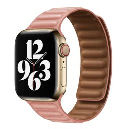 iMore Řemínek Kožený tah Apple Watch Series 1/2/3 (38mm) - starorůžový