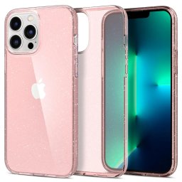 Pouzdro Spigen Liquid Crystal Glitter iPhone 13 Pro - Rose Quartz