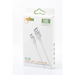 Kabel Callme BL90 USB-A - micro USB 1m bílý