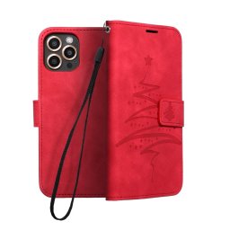Pouzdro MEZZO Christmas iPhone 13 mini - Vánoční stromeček červený
