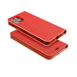 Pouzdro LUNA Book Gold iPhone 13 PRO MAX - Červené