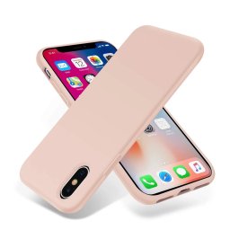 Silikonový kryt iMore Silicone Case na iPhone XS MAX - Pískově růžový
