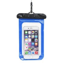 Pouzdro Waterproof bag mobile phone with plastic closing - Modré