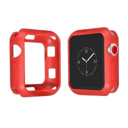 Kryt SILICONE CASE na Apple Watch Series 3/2/1 (42mm) - Červený