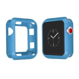 Silikonový kryt SILICONE CASE na Apple Watch Series 3/2/1 (42mm) - Nebesky modrý