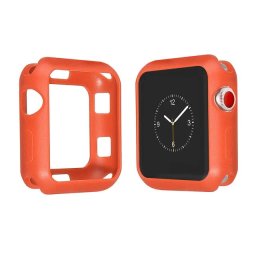 Kryt SILICONE CASE na Apple Watch Series 3/2/1 (42mm) - Oranžový