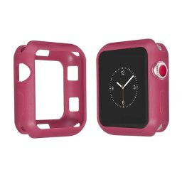 Kryt SILICONE CASE na Apple Watch Series 3/2/1 (42mm) - Vínově červený