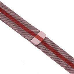 Řemínek iMore MILANESE LOOP Apple Watch Series 3/2/1 (38mm) - Růžový s červeným pruhem