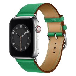 Kožený řemínek Single Tour pro Apple Watch Series 3/2/1 (38mm) - Bambusově zelený