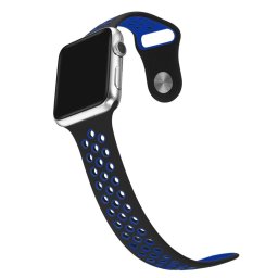 Řemínek SPORT pro Apple Watch Series 1/2/3 (42mm) - Černý/Modrý