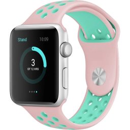 Řemínek SPORT pro Apple Watch Series 1/2/3 (42mm) - Světle růžový/Mint