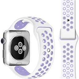 Řemínek iMore SPORT pro Apple Watch Series 1/2/3 (38mm) - Bílý/Levandulový