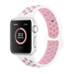Řemínek iMore SPORT pro Apple Watch Series 1/2/3 (38mm) - Bílý/Růžový
