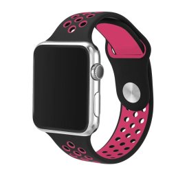 Řemínek iMore SPORT pro Apple Watch Series 1/2/3 (38mm) - Černý/Růžový