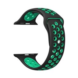 Řemínek iMore SPORT pro Apple Watch Series 1/2/3 (38mm) - Černý/Tyrkysově zelený
