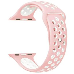 Řemínek iMore SPORT pro Apple Watch Series 1/2/3 (38mm) - Světle růžový/Bílý