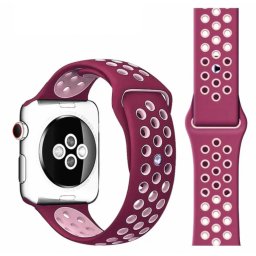 Řemínek iMore SPORT pro Apple Watch Series 1/2/3 (38mm) - Vínový/Růžový