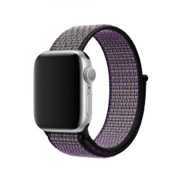 Řemínek iMore NYLON Apple Watch Series 1/2/3 42mm - Černý/Fialový/Volt