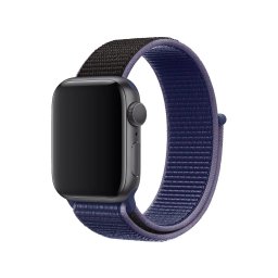 Řemínek iMore NYLON Apple Watch Series 1/2/3 42mm - Půlnočně modrý/Černý