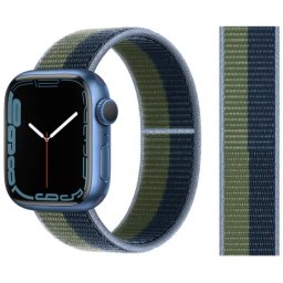 Řemínek iMore NYLON Apple Watch Series 1/2/3 38mm - Blue-Moss Green
