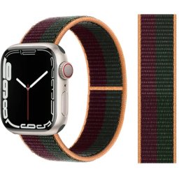 Řemínek iMore NYLON Apple Watch Series 1/2/3 38mm - Cherry-Forest Green